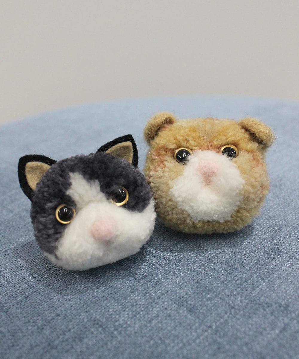 ZMYAE02029 al'aise modulation(アレーズモジュレーション) もこもこアニマルバッグチャーム アイボリー(アイボリーねこ)