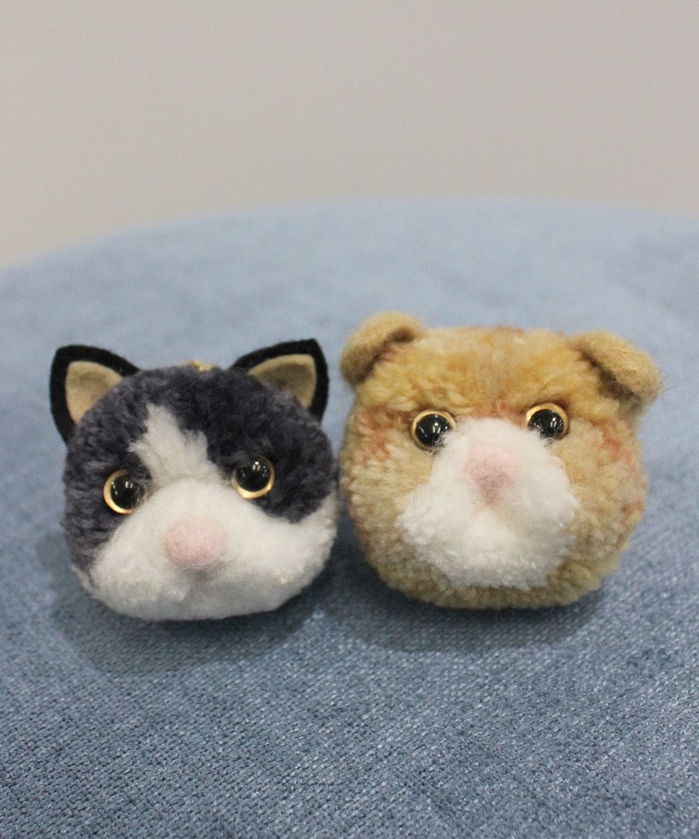 ZMYAE02029 al'aise modulation(アレーズモジュレーション) もこもこアニマルバッグチャーム アイボリー(アイボリーねこ)