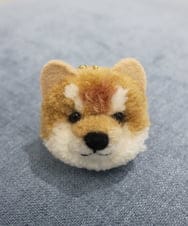 ZMYAE02029 al'aise modulation(アレーズモジュレーション) もこもこアニマルバッグチャーム ベージュ(ベージュ柴犬)