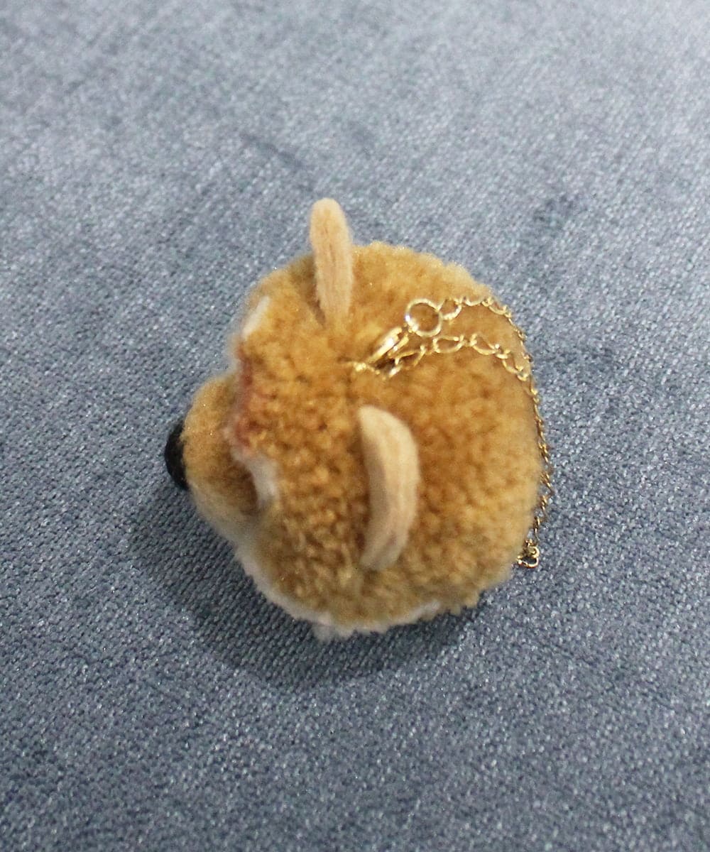 ZMYAE02029 al'aise modulation(アレーズモジュレーション) もこもこアニマルバッグチャーム ベージュ(ベージュ柴犬)