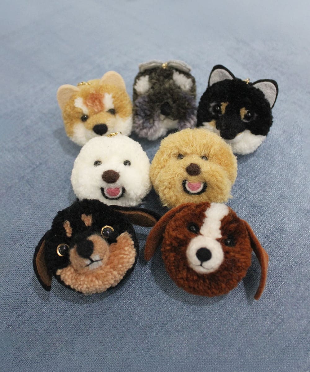 ZMYAE02029 al'aise modulation(アレーズモジュレーション) もこもこアニマルバッグチャーム ブラウン(ブラウン犬)