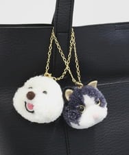 ZMYAE02029 al'aise modulation(アレーズモジュレーション) もこもこアニマルバッグチャーム ホワイト(ホワイトプードル)