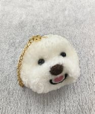 ZMYAE02029 al'aise modulation(アレーズモジュレーション) もこもこアニマルバッグチャーム ホワイト(ホワイトプードル)