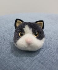 ZMYAE02029 al'aise modulation(アレーズモジュレーション) もこもこアニマルバッグチャーム グレー(グレーねこ)