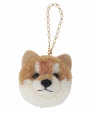 ZMYAE02029 al'aise modulation(アレーズモジュレーション) もこもこアニマルバッグチャーム ベージュ(ベージュ柴犬)