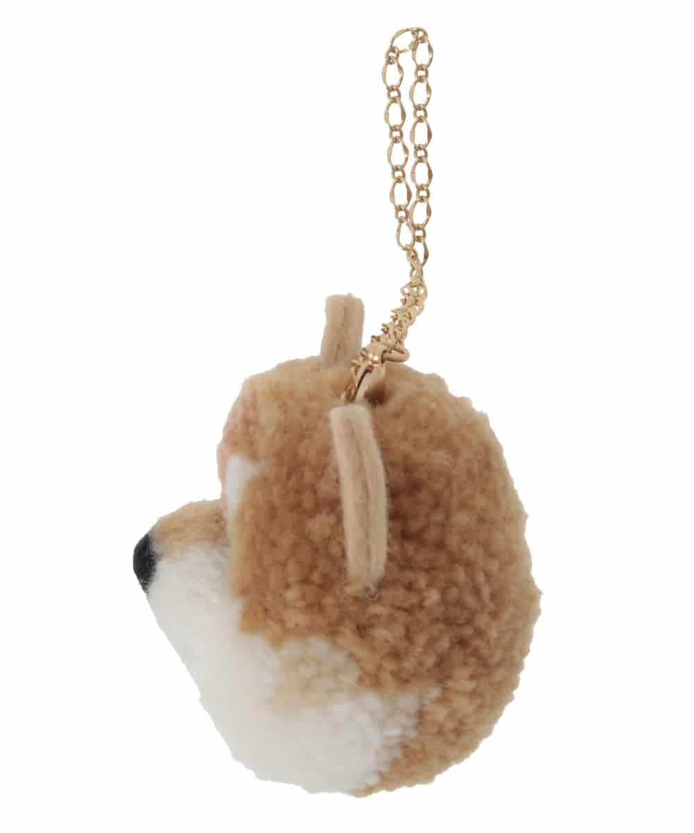 ZMYAE02029 al'aise modulation(アレーズモジュレーション) もこもこアニマルバッグチャーム ベージュ(ベージュ柴犬)