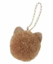 ZMYAE02029 al'aise modulation(アレーズモジュレーション) もこもこアニマルバッグチャーム ベージュ(ベージュ柴犬)