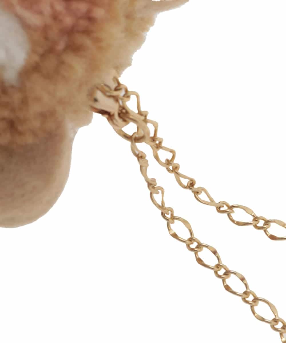 ZMYAE02029 al'aise modulation(アレーズモジュレーション) もこもこアニマルバッグチャーム ベージュ(ベージュ柴犬)