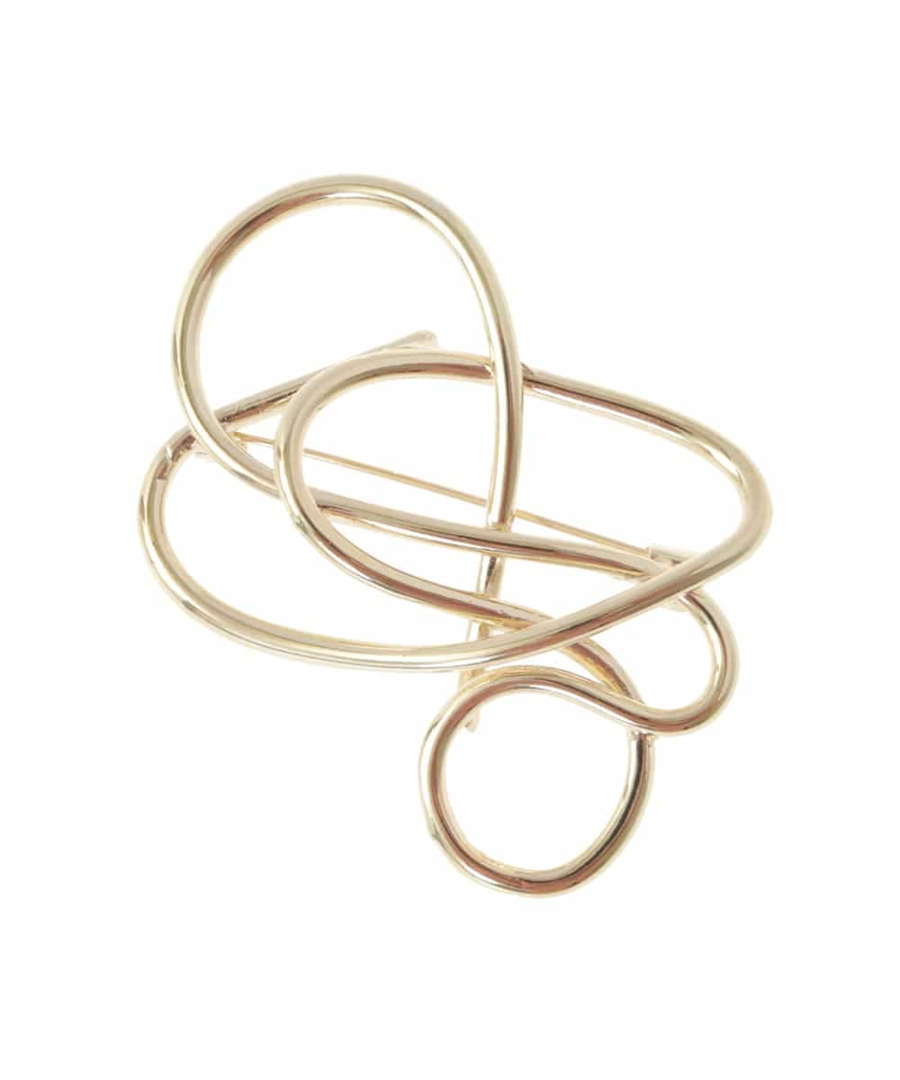 ZMYTW01023 al'aise modulation(アレーズモジュレーション) ジオメトリックモチーフブローチ ゴールド