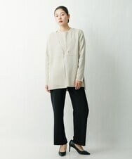 ZZSCS02270 modulation 切替デザインミラノカーディガン ベージュ