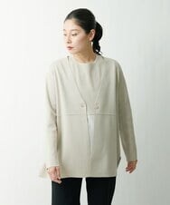 ZZSCS02270 modulation 切替デザインミラノカーディガン ベージュ