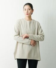 ZZSCS02270 modulation 切替デザインミラノカーディガン ベージュ