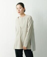 ZZSCS02270 modulation 切替デザインミラノカーディガン ベージュ