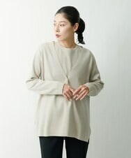 ZZSCS02270 modulation 切替デザインミラノカーディガン ベージュ