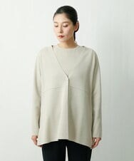 ZZSCS02270 modulation 切替デザインミラノカーディガン ベージュ