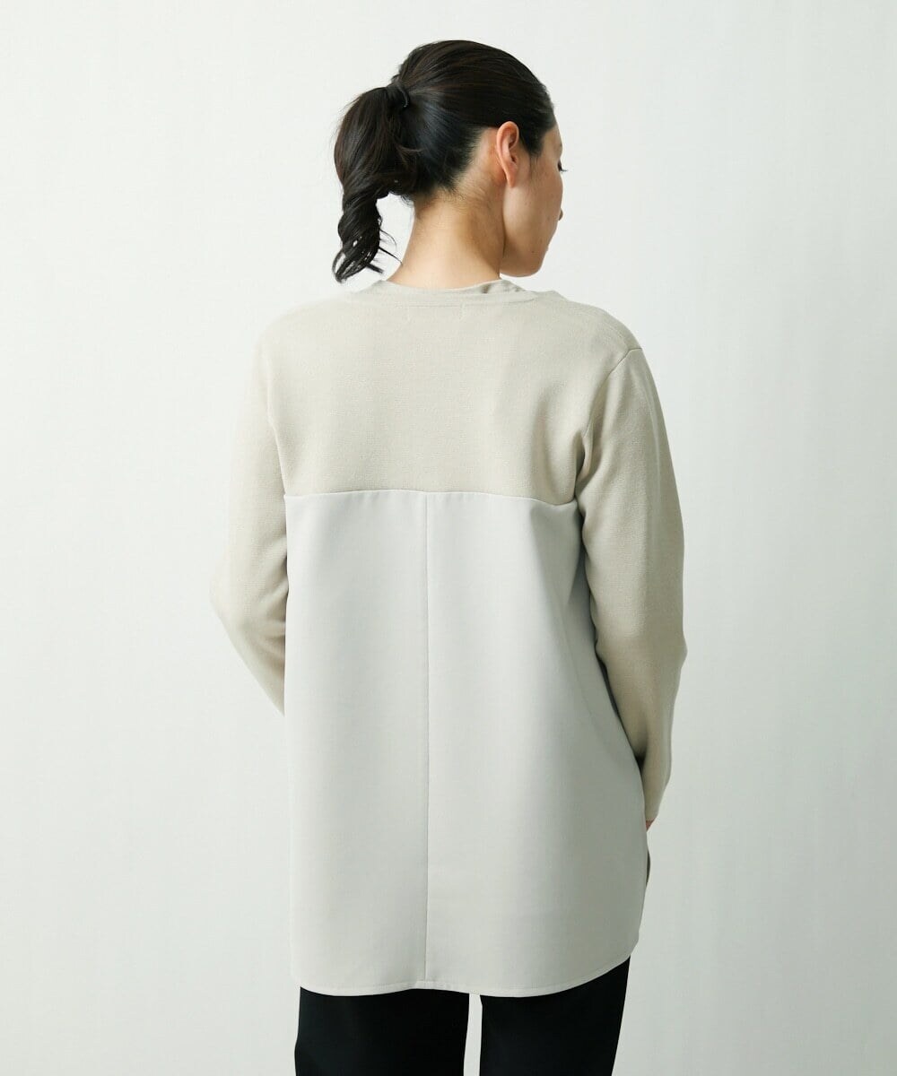 ZZSCS02270 modulation 切替デザインミラノカーディガン ベージュ