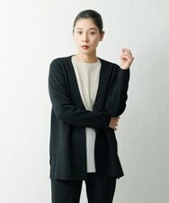 ZZSCS02270 modulation 切替デザインミラノカーディガン ブラック