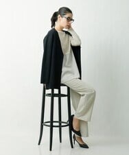 ZZSCS02270 modulation 切替デザインミラノカーディガン ブラック