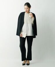 ZZSCS02270 modulation 切替デザインミラノカーディガン ブラック