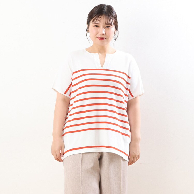 キーネックサマーニット
